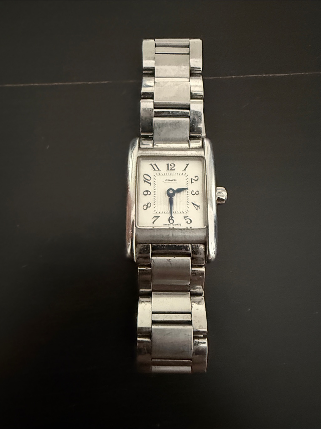 Stainless Steel Rectangular Bracelet Watch  Silver
